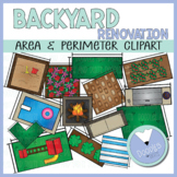 Area and Perimeter Backyard Math Clipart (Home Renovation Series)