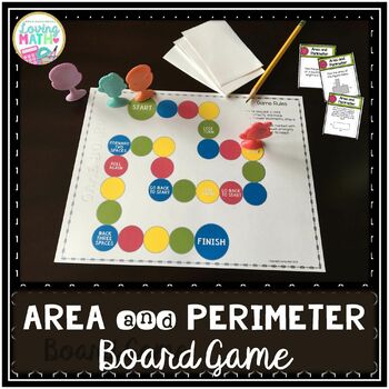 Area And Perimeter Board Game Freebie By Loving Math | Tpt