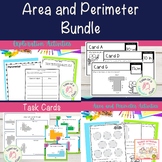 Area and Perimeter Bundle: Worksheets, Games, Task Cards, 