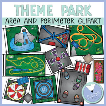 Preview of Area and Perimeter Clipart - Theme Park Clipart for Area and Perimeter