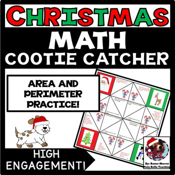 Preview of Christmas Area and Perimeter Cootie Catcher