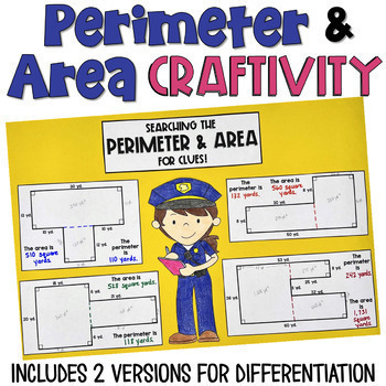 Preview of Area and Perimeter Worksheets and Craftivity: Composite Figures