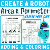 Area and Perimeter: Create a Rectangle Robot (Coloring, Ad