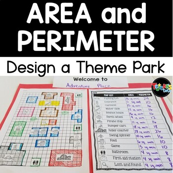 Preview of Area and Perimeter Project Design a Theme Park Project-Based Learning 3rd grade