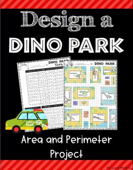 Preview of Area and Perimeter Dinosaur Park Project