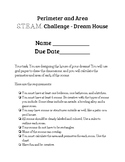 Area and Perimeter Dream House STEAM Challenge Project