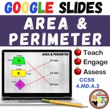 Area and Perimeter GOOGLE Slides I Digital Area Activities