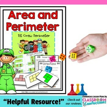 Preview of Area and Perimeter Game: Math Game for 3rd Grade (possibly 4th & 5th): Center