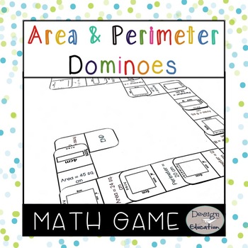 Preview of Area and Perimeter Game Dominoes | Free Math Game