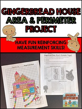 Preview of Area and Perimeter Gingerbread House Project