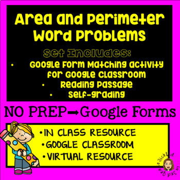 Preview of Area and Perimeter Google Classroom