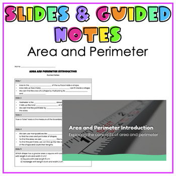 Preview of Area and Perimeter | Google Slides and Guided Notes