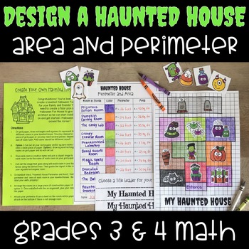 Preview of Build a Haunted House Perimeter and Area Activity