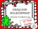 Area and Perimeter Holiday Task Cards- Common Core!