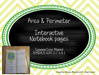Area and Perimeter Interactive Notebook Pages