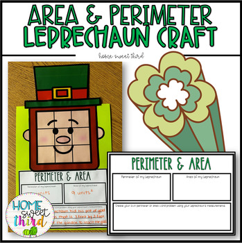 Preview of Area and Perimeter Leprechaun | St. Patrick's Day Math | Spring Bulletin Board