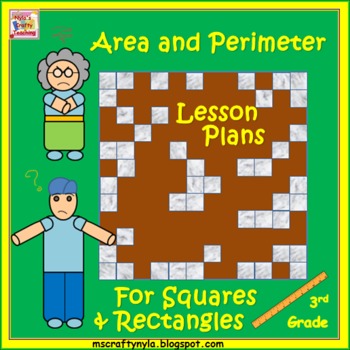 Preview of Area and Perimeter Lesson Plans for Squares and Rectangles
