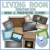 Area and Perimeter Living Room Math Clipart (Home Renovati