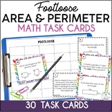 Area and Perimeter Math Task Cards | Footloose Activity