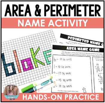 Preview of Area and Perimeter Measurement Activity - Hands-On Math Center - 3rd & 4th Grade