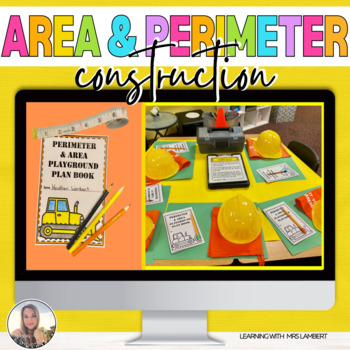 Preview of Area and Perimeter Playground Construction Classroom Transformation (4th grade)