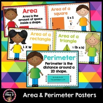 Preview of Area and Perimeter Posters