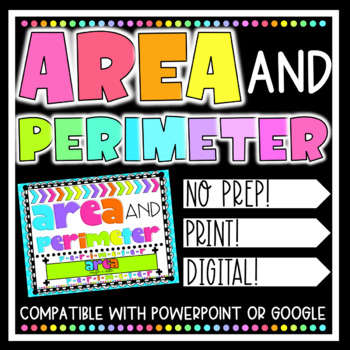 Preview of Area and Perimeter PowerPoint Lesson | Print and Digital Versions | Google |
