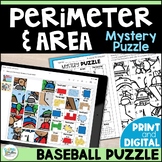 Area and Perimeter Practice Mystery Puzzle – Digital & Pri