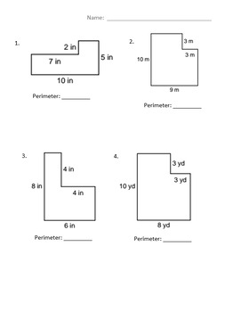 Preview of Area and Perimeter Practice Worksheet