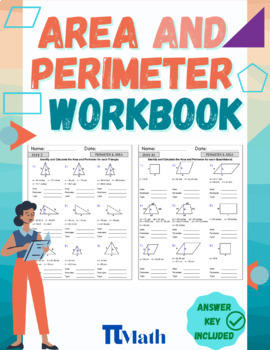 Preview of Area and Perimeter Worksheets - formulas - Printable activities -With Answer key