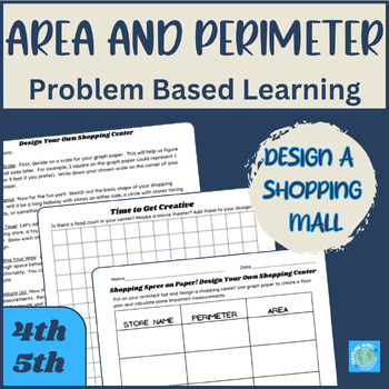 Preview of Area Perimeter Project | Design a Shopping Center Mall | Math | 5th 6th grades