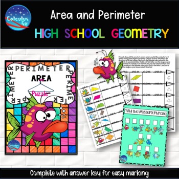 Preview of Area and Perimeter Puzzle for High School Geometry Students