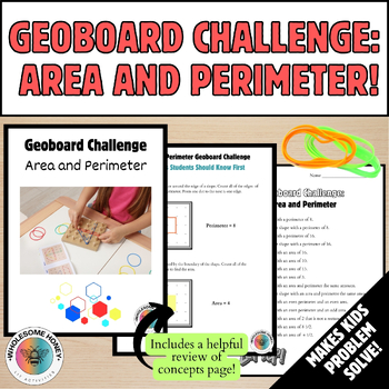 Preview of Geoboard Challenge: Area and Perimeter Race! (3rd Grade)