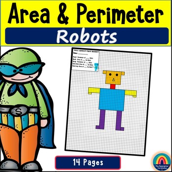 Area and Perimeter Robots  4th Grade by Miss Kindergarten Fun