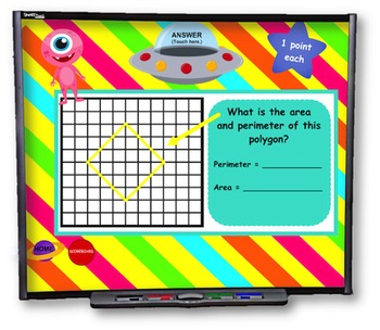 Preview of Area and Perimeter SMART BOARD Game