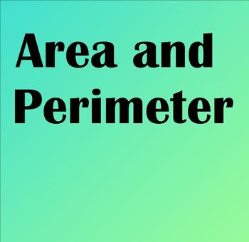 Preview of Area and Perimeter Smartboard Unit