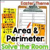 Area and Perimeter Solve the Room Cards - Easter Math Acti