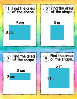 Area and Perimeter Task Cards by Miss T Teaches 3 | TpT