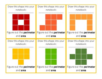 Preview of Area and Perimeter Task Cards