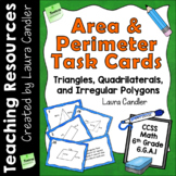 Area and Perimeter Task Cards 6th Grade CCSS (Printable)