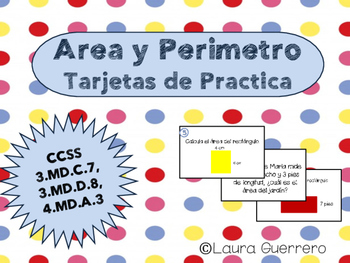 Área y perímetro presentación digital, Spanish PowerPoint