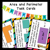 Area and Perimeter Task Cards, Rectangles, Grade 4 5 6 Met