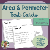 Area and Perimeter Task Cards with Decimals