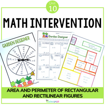 Preview of Area and Perimeter Unit | 3rd Grade Small Group Math Intervention