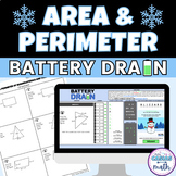 Area and Perimeter Winter Middle School Math Activity Digi