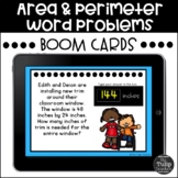Area and Perimeter Word Problems Boom Cards™ - Digital Task Cards
