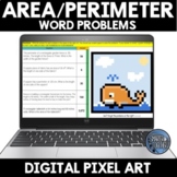 Area and Perimeter Word Problems Digital Pixel Art