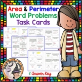 Area and Perimeter Geometry Word Problems Task Cards Composite Compound Figures