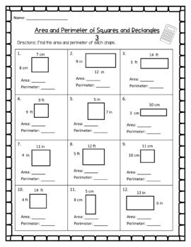 area and perimeter worksheets ks3 tes