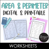 Area and Perimeter Worksheets | Digital
